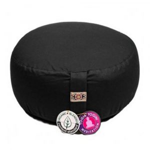 Meditationskissen schwarz Baumwolle BIO (OCS)