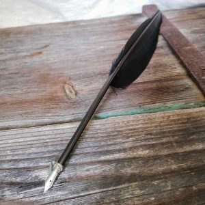 Federkiel mit Metallschreibfeder