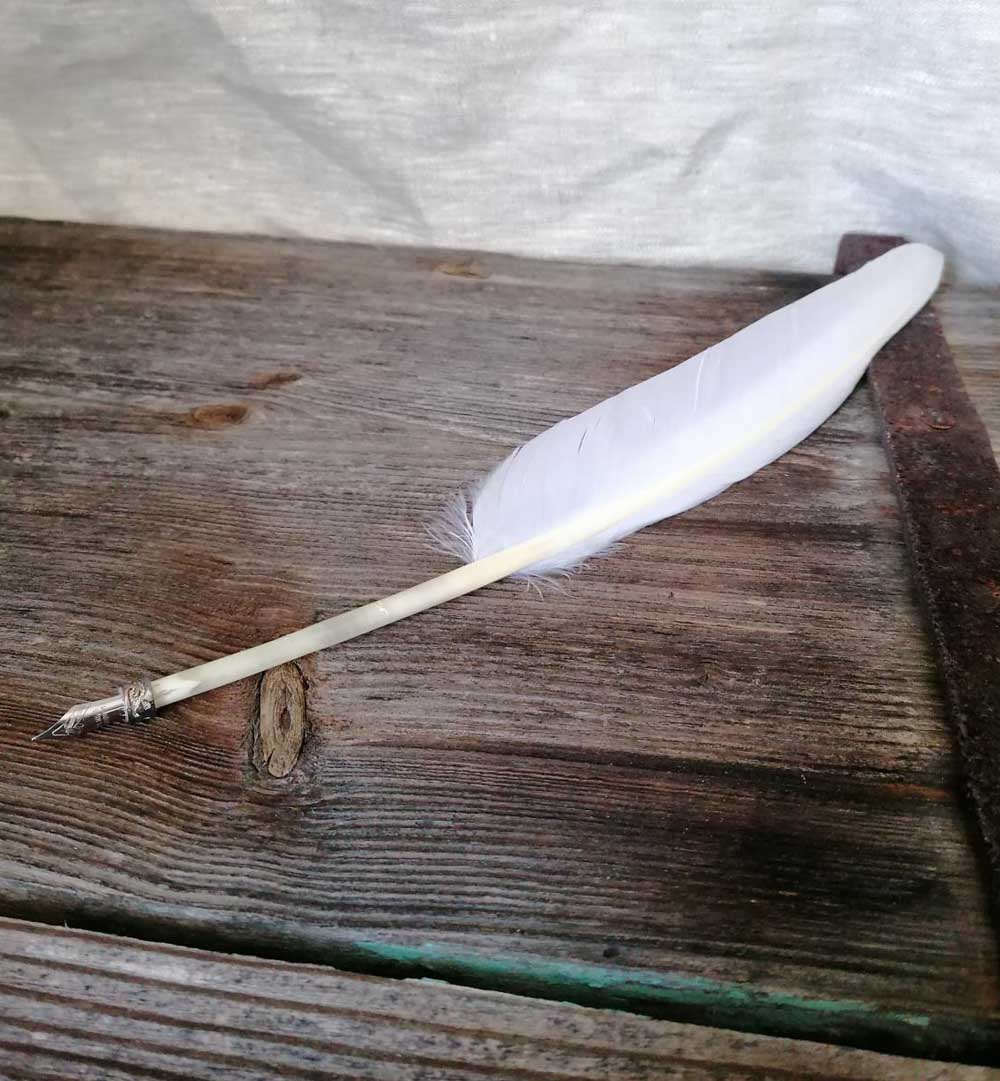 Federkiel mit Metallschreibfeder – Bild 2
