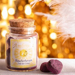 Duft der Götter – Ambrosia Räucherherzen (12 Stück)