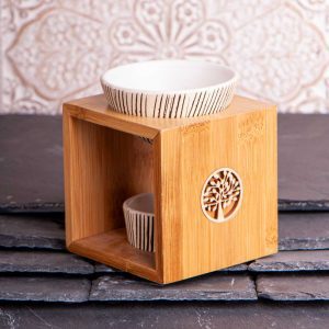 Aromalampe Yggdrasil – Bambus und Keramik