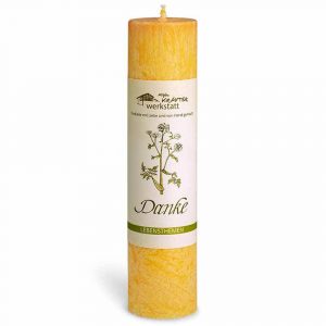 Danke – “Lebensthemen” Heilkräuterkerze