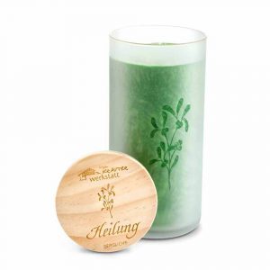 Heilung – “Naturkraft-Berglicht” Heilkräuter-Glaskerze