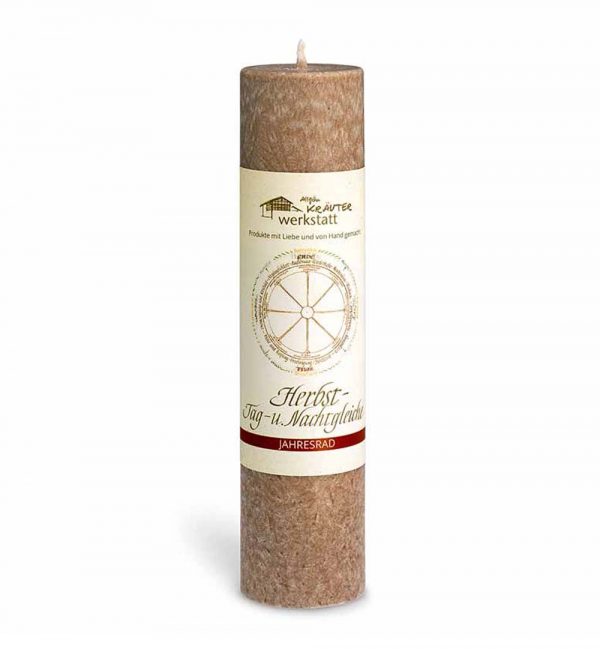 Herbst Tag- und Nachtgleiche - "Jahresrad" Heilkräuterkerze