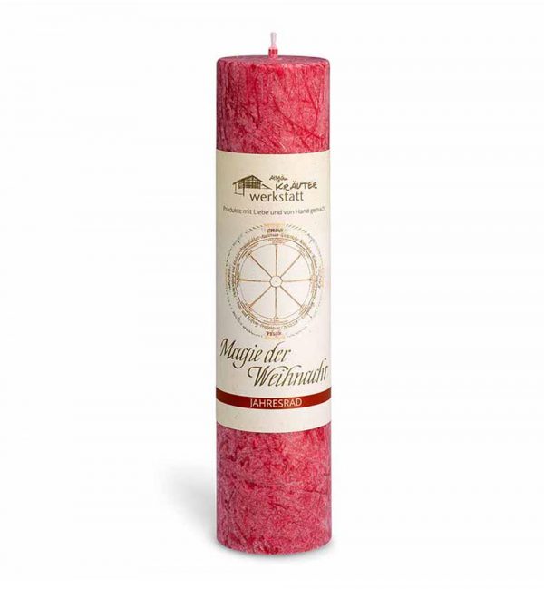Magie der Weihnacht - "Jahresrad" Heilkräuterkerze