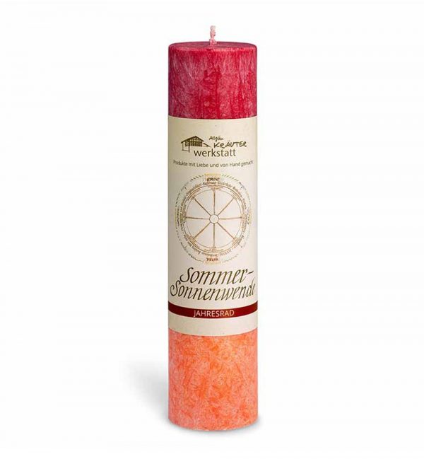 Sommer-Sonnenwende - "Jahresrad" Heilkräuterkerze